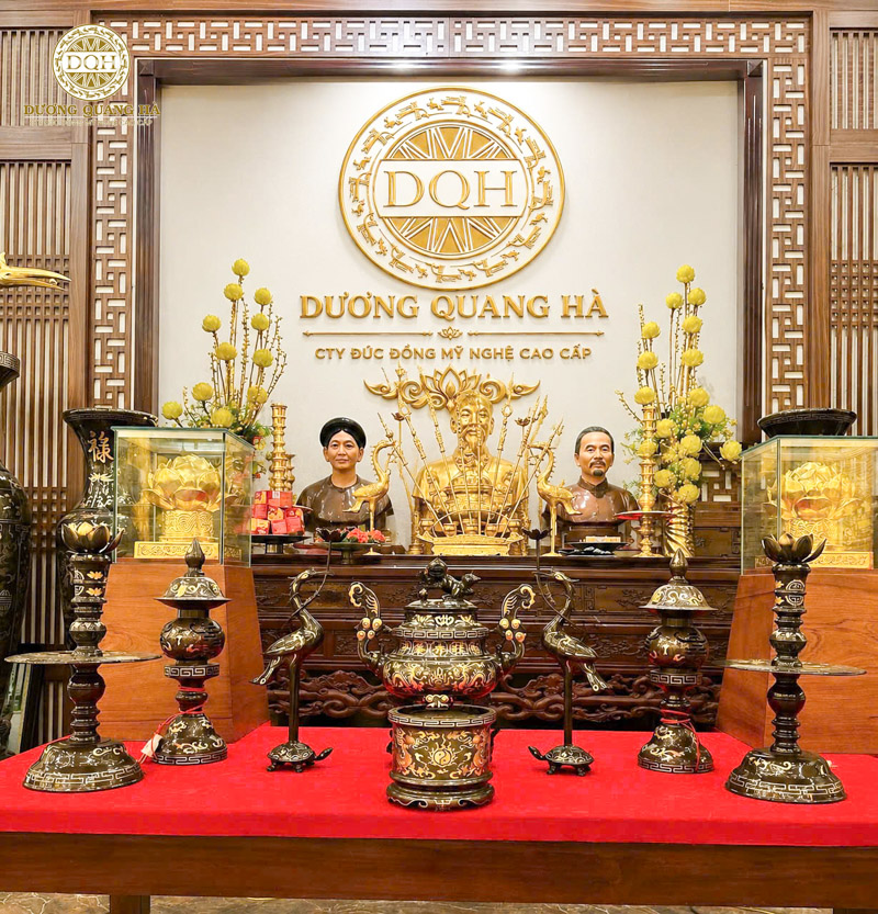 bộ đồ thờ bằng đồng