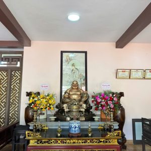 BÀN GIAO VÀ LẮP ĐẶT TƯỢNG NGÀI DI LẶC CAO 1M17 TẠI CHÙA AM ĐƯỜNG VIỆT TRÌ PHÚ THỌ