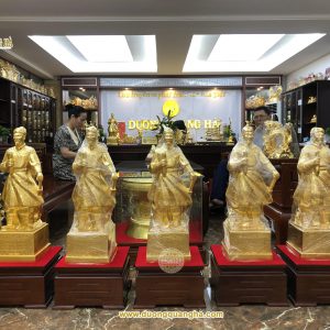 Tượng Trần Hưng Đạo cao 90cm dát vàng 9999