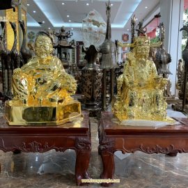 Tượng Thần Tài bằng đồng mạ vàng 18k