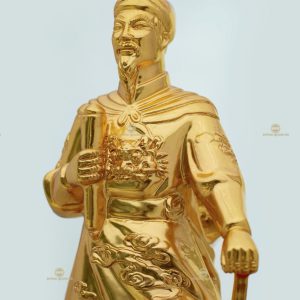 Tượng Trần Hưng Đạo cao 90cm dát vàng 9999