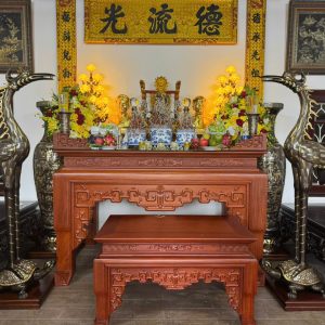 BÀN GIAO TƯỢNG TRUYỀN THẦN + ĐÔI LỌ 1M72 + HẠC 1M7 KHẢM DÁT ĐIỂM VÀNG KỸ CHO KHÁCH HẢI PHÒNG