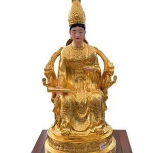 HOÀN THIỆN XONG SẢN PHẨM MẪU CỬU TRÙNG THIÊN CAO 61CM DÁT VÀNG 9999 + VẼ PHẤN DIỆN