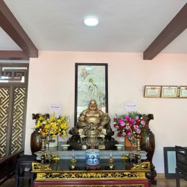 BÀN GIAO VÀ LẮP ĐẶT TƯỢNG NGÀI DI LẶC CAO 1M17 TẠI CHÙA AM ĐƯỜNG VIỆT TRÌ PHÚ THỌ