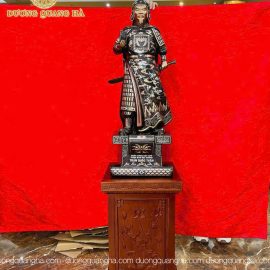 HOÀN THIỆN TƯỢNG CỤ TRẦN QUỐC TUẤN ( HƯNG ĐẠO ĐẠI VƯƠNG ) CAO 90CM