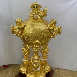 HOÀN THIỆN ĐỈNH CẦU HÀNG ĐẶT THEO YÊU CẦU CỦA KHÁCH HÀNG ĐƯỢC DÁT VÀNG  9999 SIÊU VÍP