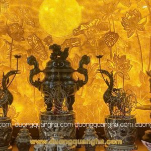 BÀN GIAO ĐỈNH 55CM KHẢM NGŨ SẮC + TRẦM 35CM KHẢM NGŨ SẮC KỸ TẠI HÀ NỘI