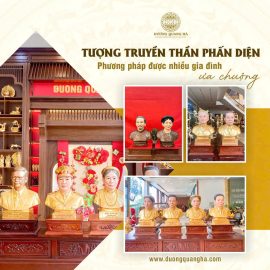 CÁC MẪU TƯỢNG TRUYỀN THẦN DÁT VÀNG + LÀM MÀU VẼ PHẤN DIỆN