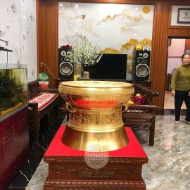 BÀN GIAO QUẢ TRỐNG 80 CM DÁT VÀNG 9999 TẠI HẢI HẬU NAM ĐỊNH