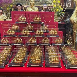 HOÀN THIỆN 70 CHIẾC THUYỀN THUẬN BUỒM XUÔI GIÓ MẠ VÀNG CHO PHÒNG HẬU CẦN CÔNG AN TỈNH NINH BÌNH