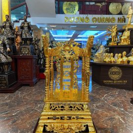 NGAI THỜ CAO 68 CM ĐÚC LIỀN DÁT VÀNG 9999