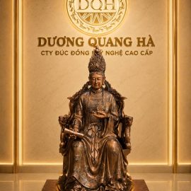 TƯỢNG MẪU CỬU TRÙNG THIÊN ĐỒNG ĐỎ CAO 1M27