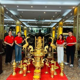 HOÀN THIỆN ĐÓNG GÓI BỘ ĐỒ THỜ DÁT VÀNG 9999 CHO QUÝ KHÁCH ĐỒNG NAI