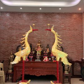 HẠC 2M5 DÁT VÀNG CHẤT LIỆU ĐỒNG ĐỎ