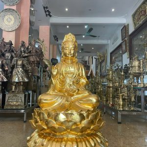 TƯỢNG PHẬT BÀ QUAN ÂM 90CM DÁT VÀNG 9999
